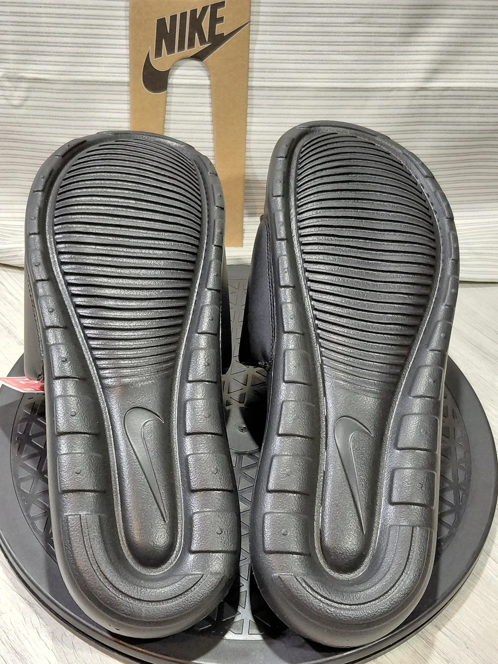 NWT Nike Men’s Victory One Black White Slide Sandals SIZE M12